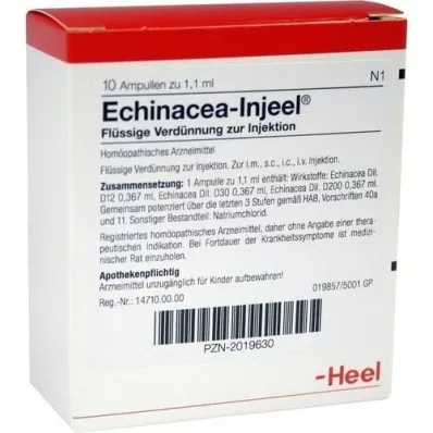 ECHINACEA INJEEL Ampollas, 10 piezas