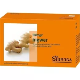 SIDROGA Bolsitas de filtro para té de jengibre, 20 x 0,75 g