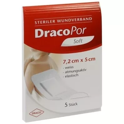 DRACOPOR Apósito para heridas 5x7,2 cm estéril, 5 unidades