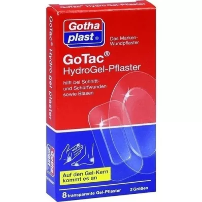 GOTAC Apósitos HydroGel 2 tamaños, 8 unidades