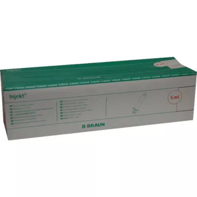 INJEKT Jeringa individual de 5 ml Luer excéntrica PVC-libre, 100X5 ml