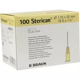 STERICAN Cánulas 19 Gx1 1/4 1,1x30 mm, 100 piezas