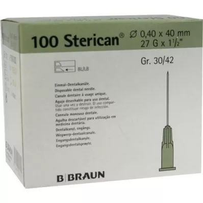STERICAN Bote dental Luer 0,4x40 mm, 100 piezas