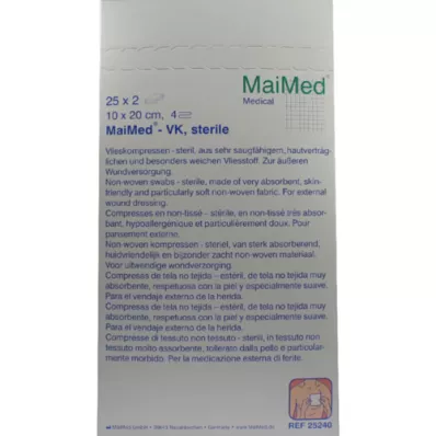 VLIESKOMPRESSEN 10x20 cm estéril, 25X2 uds