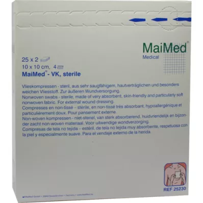 VLIESKOMPRESSEN 10x10 cm estéril, 25X2 uds