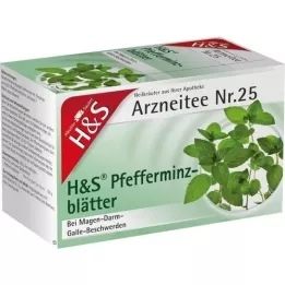 H&amp;S Bolsas filtrantes de té de menta, 20X1,5 g