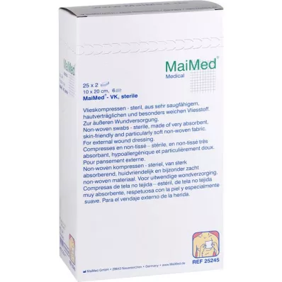 VLIESKOMPRESSEN 10x20 cm estéril 6 veces, 25X2 uds