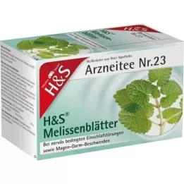 H&amp;S Bolsa filtrante de hojas de melisa, 20X1,5 g