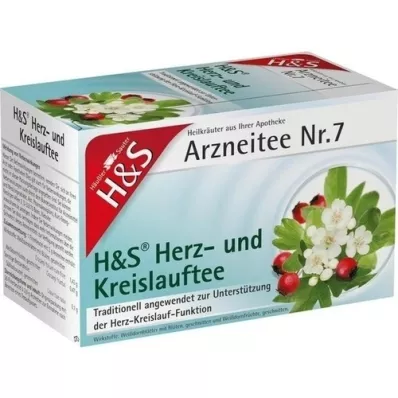 Bolsa de filtro de té cardiovascular H&amp;S, 20 x 2,0 g