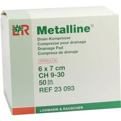 METALLINE Compresas de drenaje 6x7 cm, 50 piezas