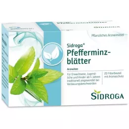 SIDROGA Bolsas filtrantes de té con hojas de menta, 20X1,5 g