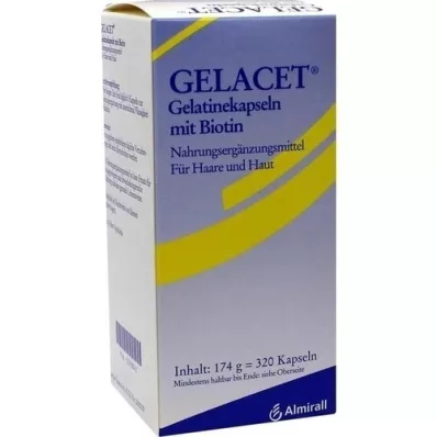 GELACET Cápsulas de gelatina con biotina, 320 piezas