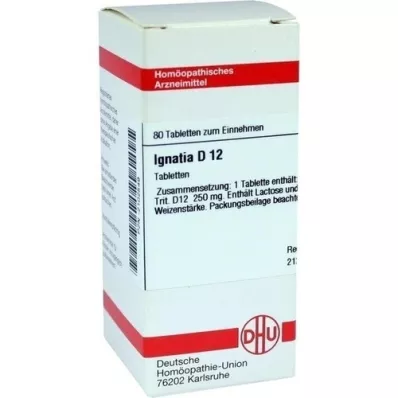 IGNATIA D 12 tabletas, 80 piezas IGNATIA D 12 tabletas, 80 piezas
