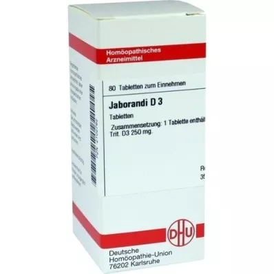 JABORANDI D 3 tabletas, 80 piezas