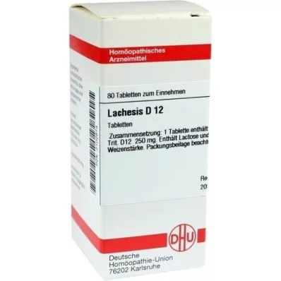 LACHESIS D 12 tabletas, 80 piezas