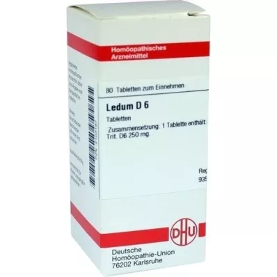 LEDUM D 6 tabletas, 80 piezas