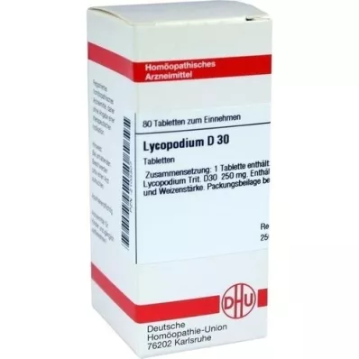 LYCOPODIUM D 30 tabletas, 80 piezas