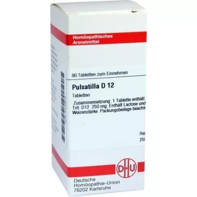 PULSATILLA D 12 tabletas, 80 piezas