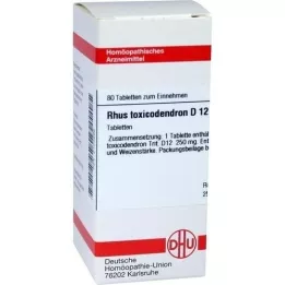 RHUS TOXICODENDRON D 12 tabletas, 80 piezas