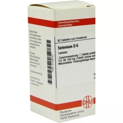 SELENIUM D 6 tabletas, 80 piezas