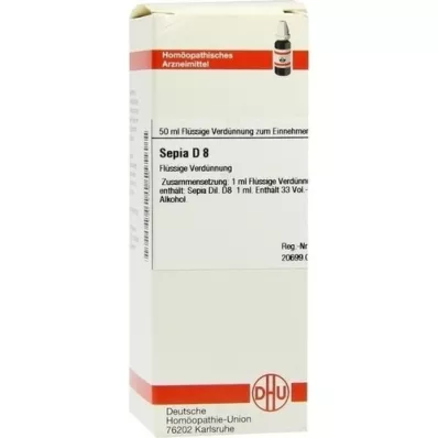 SEPIA Dilución D 8, 50 ml SEPIA Dilución D 8, 50 ml