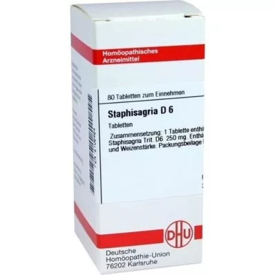 STAPHISAGRIA D 6 tabletas, 80 piezas