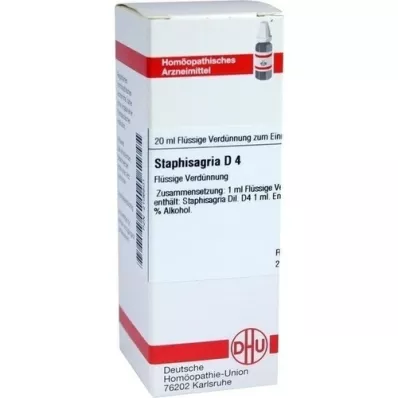 STAPHISAGRIA D 4 Dilución, 20 ml