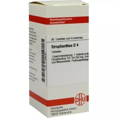 STROPHANTHUS D 4 tabletas, 80 piezas
