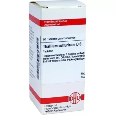 THALLIUM SULFURICUM D 6 tabletas, 80 piezas