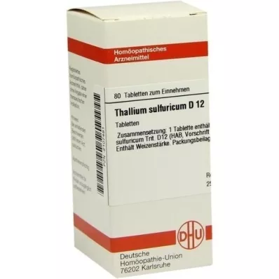 THALLIUM SULFURICUM D 12 tabletas, 80 piezas THALLIUM SULFURICUM D 12 tabletas, 80 piezas