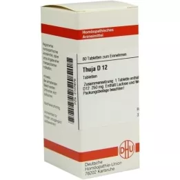 THUJA D 12 tabletas, 80 piezas