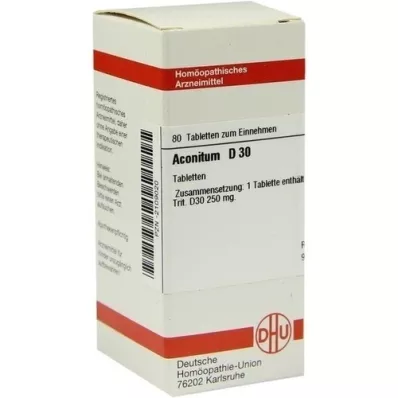 ACONITUM D 30 tabletas, 80 piezas