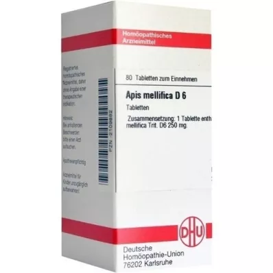 APIS MELLIFICA D 6 tabletas, 80 piezas APIS MELLIFICA D 6 tabletas, 80 piezas
