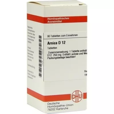 ARNICA D 12 tabletas, 80 piezas