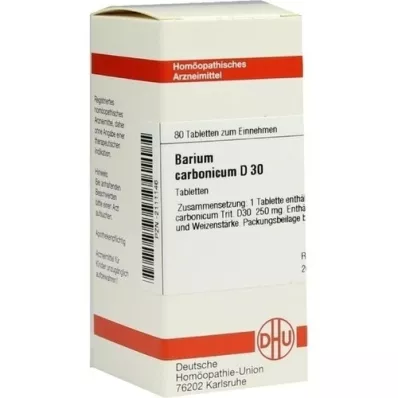 BARIUM CARBONICUM D 30 tabletas, 80 piezas