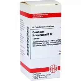 CAUSTICUM HAHNEMANNI D 12 tabletas, 80 piezas