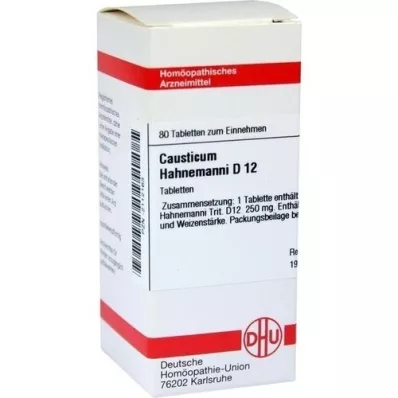 CAUSTICUM HAHNEMANNI D 12 tabletas, 80 piezas