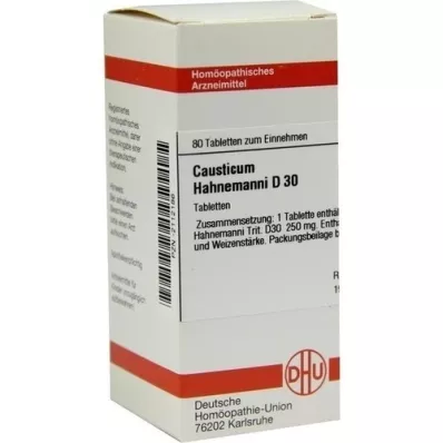 CAUSTICUM HAHNEMANNI D 30 tabletas, 80 piezas
