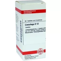 CIMICIFUGA D 12 tabletas, 80 piezas