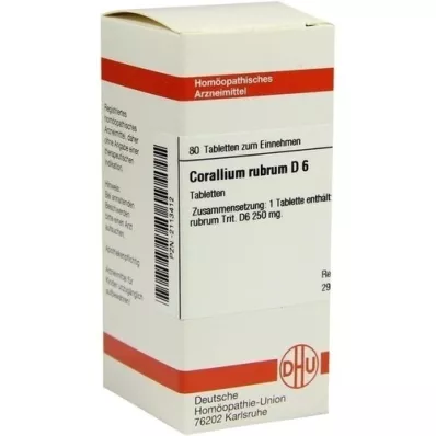 CORALLIUM RUBRUM D 6 tabletas, 80 piezas