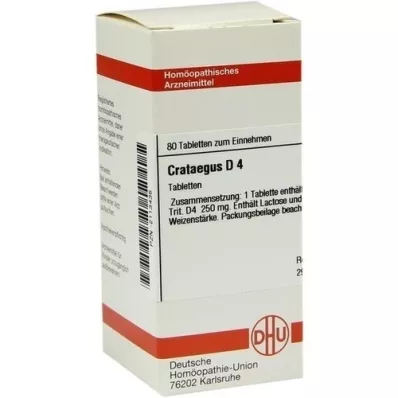 CRATAEGUS D 4 tabletas, 80 piezas