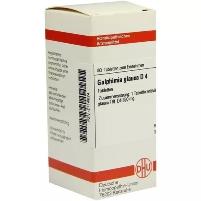 GALPHIMIA GLAUCA D 4 tabletas, 80 piezas