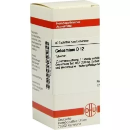 GELSEMIUM D 12 tabletas, 80 piezas