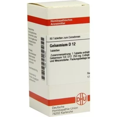 GELSEMIUM D 12 tabletas, 80 piezas