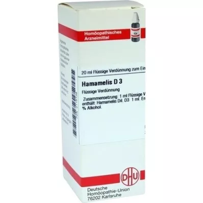 HAMAMELIS Dilución D 3, 20 ml HAMAMELIS Dilución D 3, 20 ml