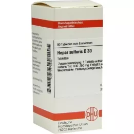 HEPAR SULFURIS D 30 tabletas, 80 piezas