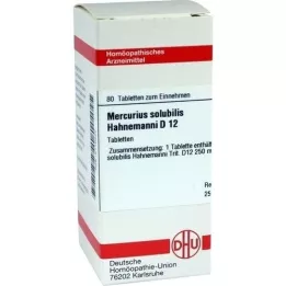 MERCURIUS SOLUBILIS Hahnemanni D 12 tabletas, 80 piezas