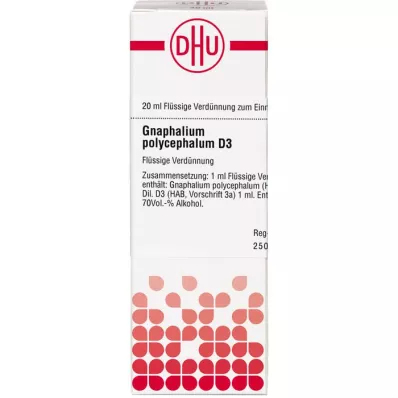 GNAPHALIUM POLYCEPHALUM Dilución D 3, 20 ml