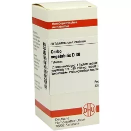 CARBO VEGETABILIS D 30 tabletas, 80 piezas