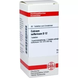 CALCIUM SULFURICUM D 12 tabletas, 80 piezas